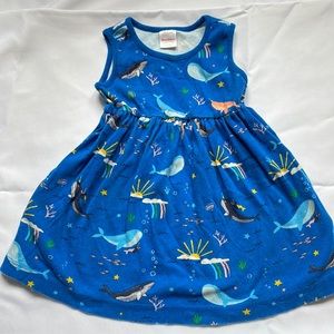 Hanna Andersson Whale, Narwhal, Mermaid sleeveless Dress 3T 90